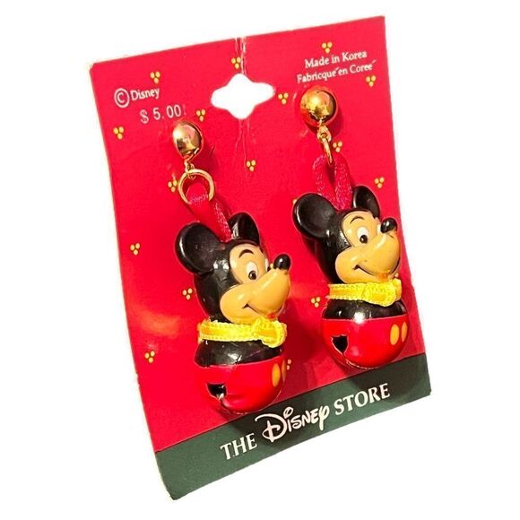 NWT Disney Christmas Baby Mickey Mouse Bell Dangle Earrings - Picture 3 of 4